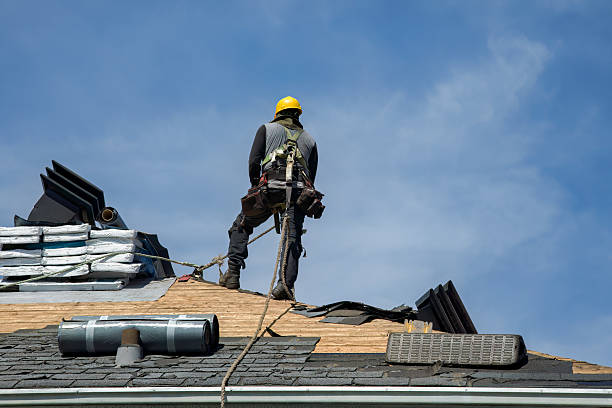 Professional Storm Damage Roof Repair technician working in West Union, MN